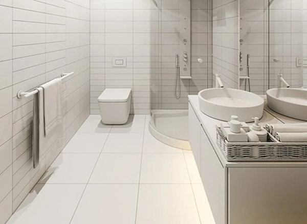 تصویر 2 از خرید و قیمت کاشی سرویس بهداشتی سفید + فروش عمده